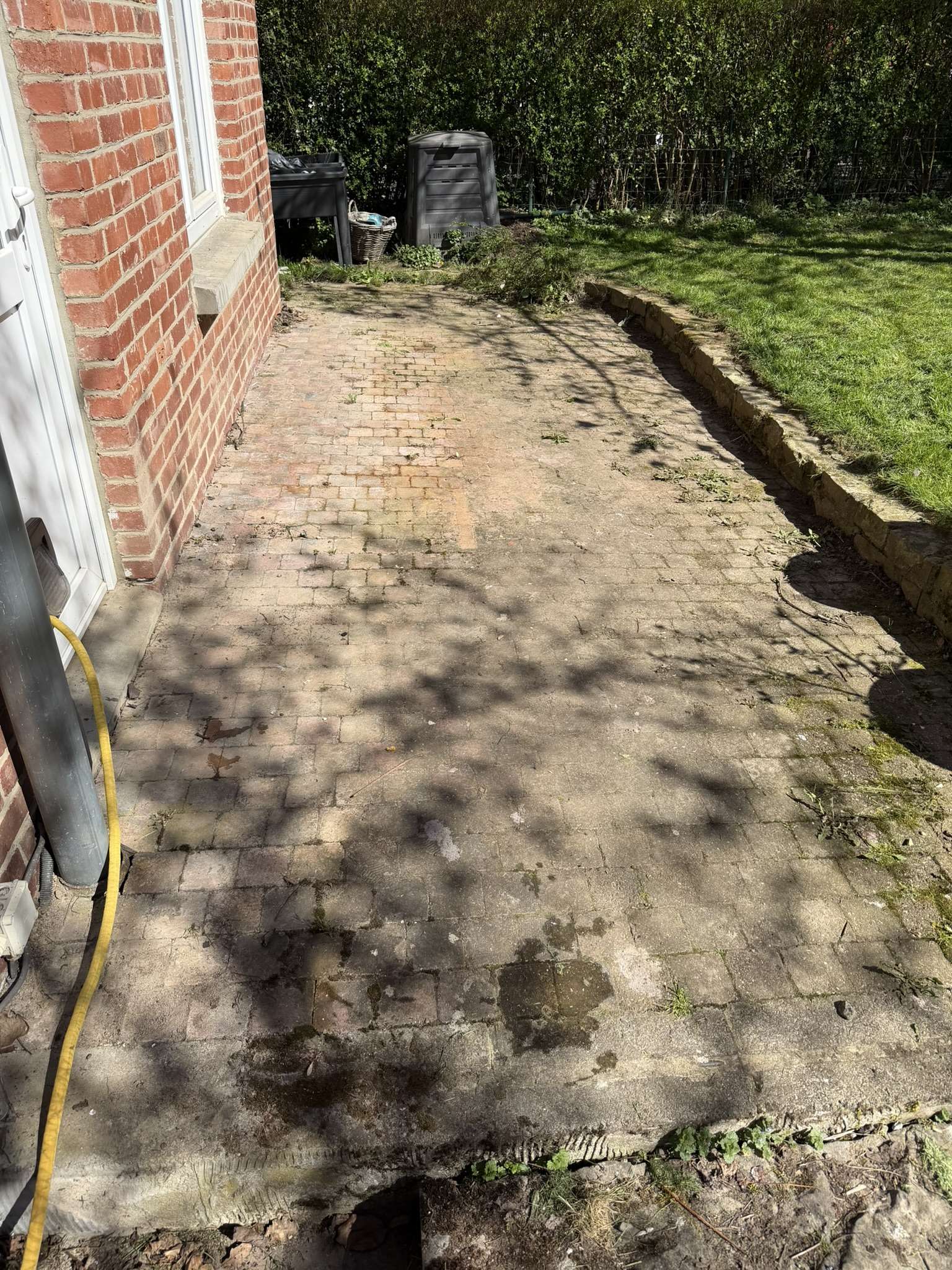 Pavés après nettoyage