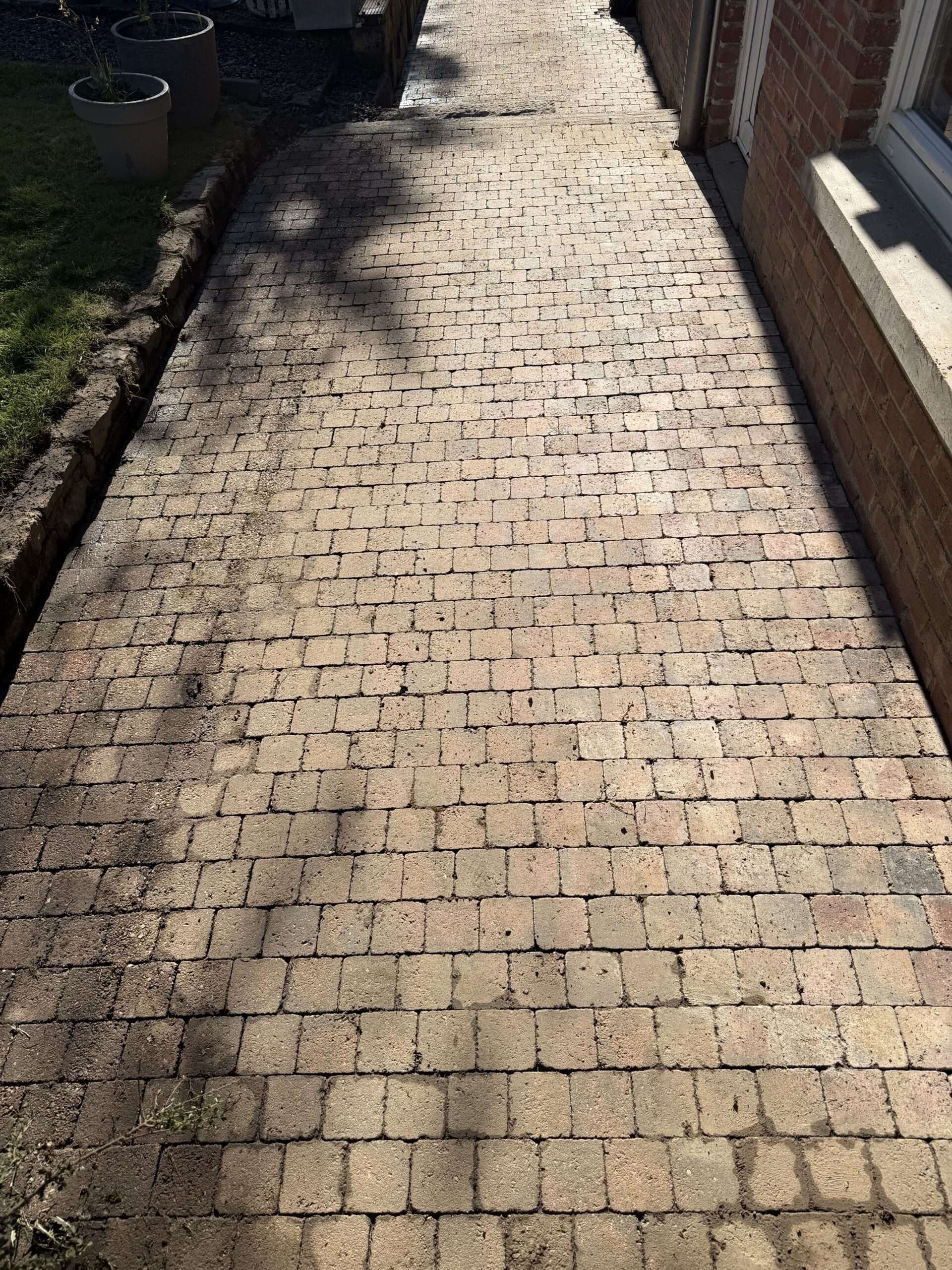 Pavés avant nettoyage